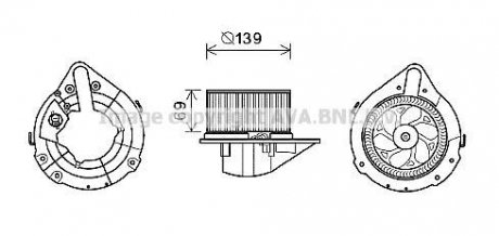 WENTYLATOR NAGRZ.AUDI 80/A4/PASSAT AVA QUALITY COOLING AVA COOLING AI8372