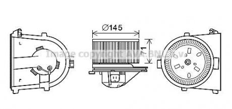 WENTYLATOR NAGRZ.PASSAT 1.9TDI 00-05 AVA QUALITY COOLING AVA COOLING AI8376