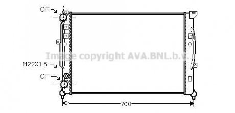 Радиатор, охлаждение двигателя AVA COOLING AIA2123