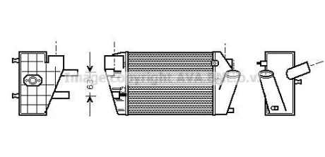 Інтеркулер AUDI A4 B6, A4 B7 AKE-BFC 11.00-05.06 AVA QUALITY COOLING AVA COOLING AIA4187