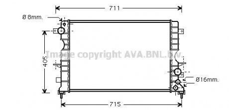 Радіатор, охолодження двигуна QUALITY COOLING AVA COOLING AU2165 (фото 1)