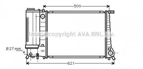 Радіатор, охолодження двигуна QUALITY COOLING AVA COOLING BW2101 (фото 1)