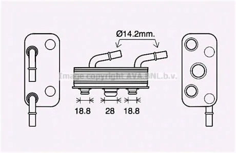 Радіатор масляний КПП BMW 3 E46 (98-) AVA AVA COOLING BW3559
