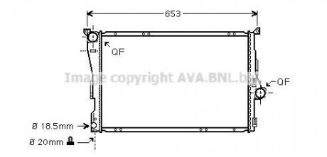 Радіатор, охолодження двигуна AVA QUALITY COOLING AVA COOLING BWA2278