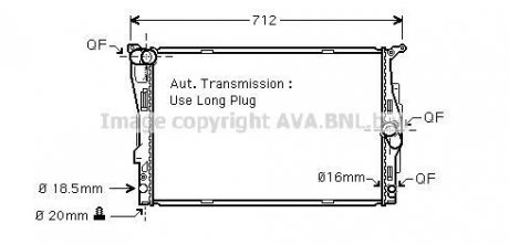 Радіатор, охолодження двигуна QUALITY COOLING AVA COOLING BWA2303 (фото 1)