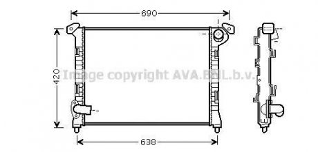 Радіатор, охолодження двигуна QUALITY COOLING AVA COOLING BWA2314 (фото 1)