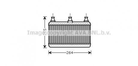 Радиатор отопителя салона AVA AVA COOLING BWA6341