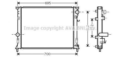 Радіатор, охолодження двигуна QUALITY COOLING AVA COOLING CR2097 (фото 1)