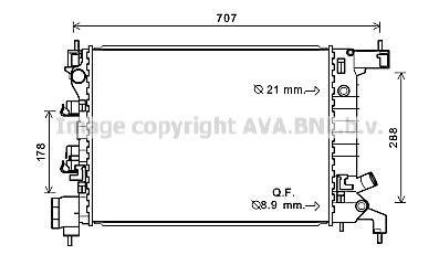 CHLODNICA CHEVROLET AVEO 11- AVA QUALITY COOLING AVA COOLING CTA2047