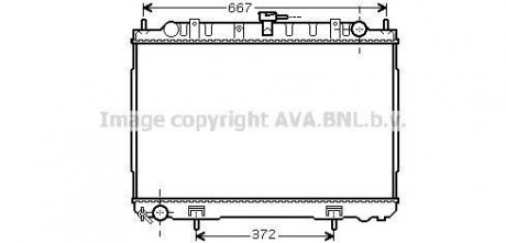 Радіатор, охолодження двигуна AVA QUALITY COOLING AVA COOLING DN2241