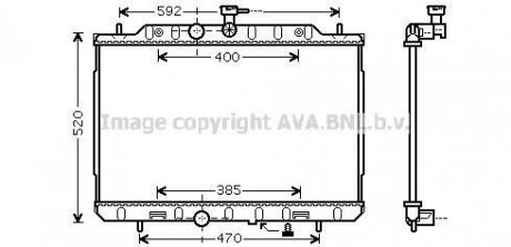 Радіатор, охолодження двигуна AVA QUALITY COOLING AVA COOLING DN2291