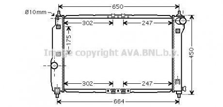 Радиатор, охлаждение двигателя AVA COOLING DWA2067