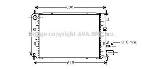 Радіатор, охолодження двигуна AVA QUALITY COOLING AVA COOLING FD2152