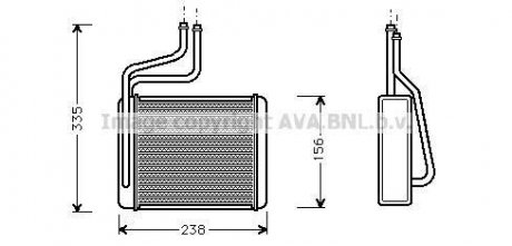 Радіатор пічки AVA QUALITY COOLING AVA COOLING FD6286