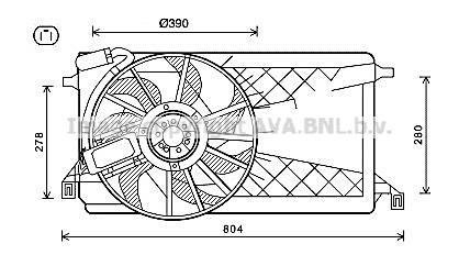 WENTYLATOR CHLOD.FOCUS II 1.6TDCI 04- QUALITY COOLING AVA COOLING FD7563 (фото 1)