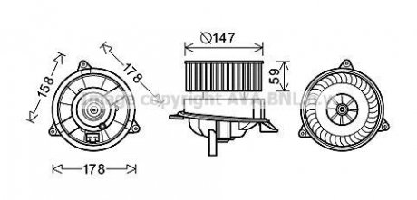 Вентилятор салона FORD FOCUS I (98-) (AVA) AVA QUALITY COOLING AVA COOLING FD8495