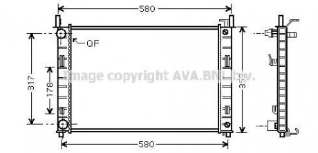 Радiатор охолодження (вир-во AVAl) AVA COOLING FDA2324