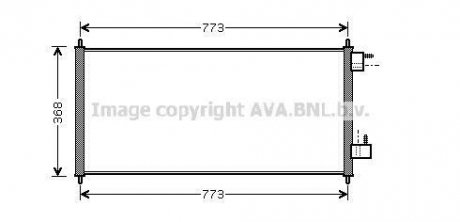 Радіатор кондиціонера FORD Transit Connect (P65, P70, P80) (вир-во) AVA COOLING FDA5361 (фото 1)