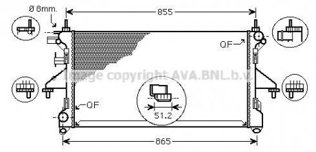 CHLODNICA CITROEN JUMPER 3.0HDI 06- AVA QUALITY COOLING AVA COOLING FT2398