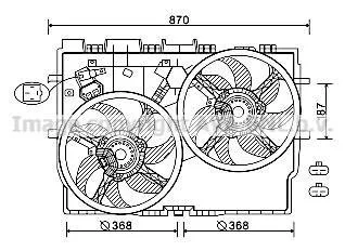 Вентилятор, охлаждение двигателя AVA QUALITY COOLING AVA COOLING FT7585