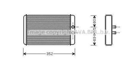 Радіатор пічки AVA QUALITY COOLING AVA COOLING FTA6265