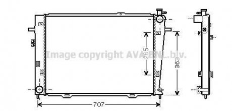 Радіатор, охолодження двигуна QUALITY COOLING AVA COOLING HY2126 (фото 1)