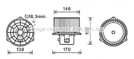 WENTYLATOR NAGRZ.SANTA FE 2.0 01- QUALITY COOLING AVA COOLING HY8556 (фото 1)