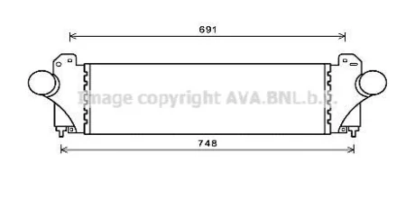 Інтеркулер IVECO DAILY IV, DAILY V, DAILY VI F1CE0441A-F1CGL411C 09.09- AVA QUALITY COOLING AVA COOLING IV4129