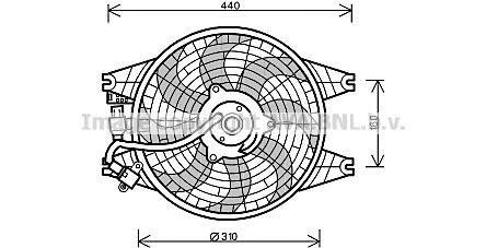 Вентилятор, охлаждение двигателя AVA QUALITY COOLING AVA COOLING KA7518