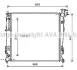 Радіатор охолодження двигуна Kia Sportage (10-15) 2,0d 6AT AVA AVA COOLING KAA2214 (фото 1)