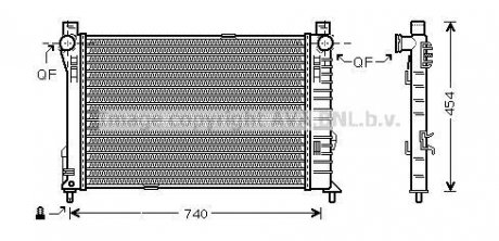 Радіатор, охолодження двигуна QUALITY COOLING AVA COOLING MS2338 (фото 1)