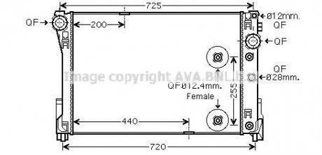 Радіатор, Система охолодження двигуна AVA COOLING MS2491