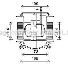 Вентилятор отопителя салона MB S221 05>13 AVA COOLING MS8669 (фото 1)