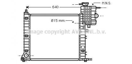 Радіатор охолодження MERCEDES VITO I W638 (96-) (вир-во AVA) AVA COOLING MSA2264