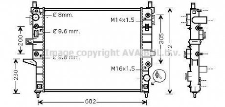 Радіатор, охолодження двигуна AVA QUALITY COOLING AVA COOLING MSA2271