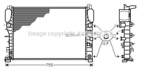 Радиатор охлаждения двигателя AVA AVA COOLING MSA2341