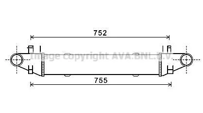 AVA DB Інтеркулер W204 C180/200CDI 07- AVA COOLING MSA4557
