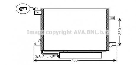 Радіатор кондиціонера MERCEDES A-CLASS W169/B-CLASS W245 (вир-во) AVA COOLING MSA5579D (фото 1)