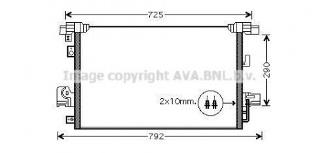 Конденсор кондиціонера P4007/OUTLANDER/C-CROSS AVA COOLING MT5210D (фото 1)