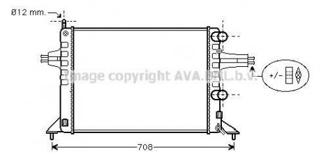 Радиатор, охлаждение двигателя AVA COOLING OL2257