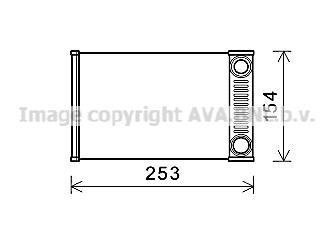 Радиатор отопителя салона Chevrolet Aveo/Sonic 2011> / Tracker 2013> AVA COOLING OL6656 (фото 1)