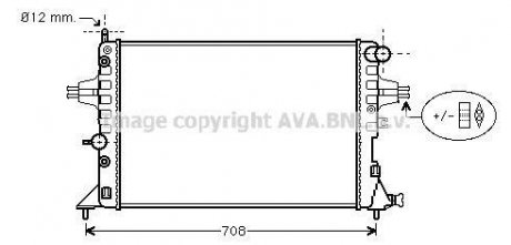 Радиатор, охлаждение двигателя AVA COOLING OLA2254