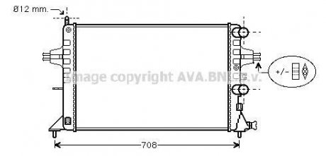 Радиатор, охлаждение двигателя AVA COOLING OLA2255