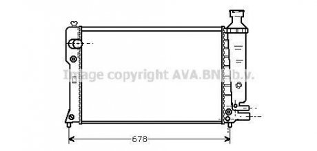 Радіатор, охолодження двигуна QUALITY COOLING AVA COOLING PE2097 (фото 1)