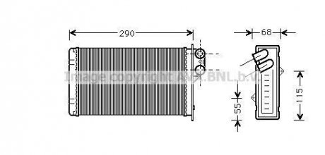 Радиатор печки AVA COOLING PE6100