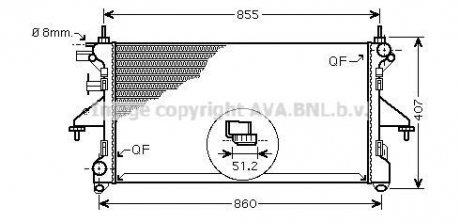 Радіатор, охолодження двигуна AVA QUALITY COOLING AVA COOLING PEA2309