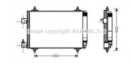 Радиатор кондиционера AVA COOLING PEA5286D