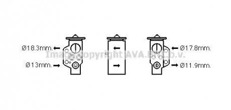 Фото розширювальний клапан AVA COOLING PR1076 Розширювальний клапан AVA COOLING PR1076
