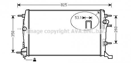 Радіатор, охолодження двигуна AVA QUALITY COOLING AVA COOLING RT2414