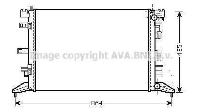 Радіатор, охолодження двигуна AVA QUALITY COOLING AVA COOLING RT2425